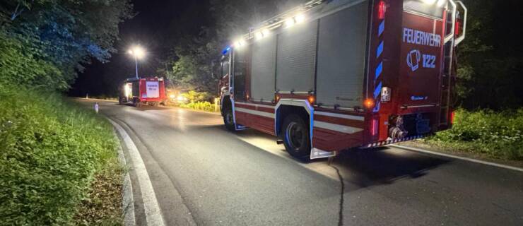 Verkehrsunfall nächtens auf der L116